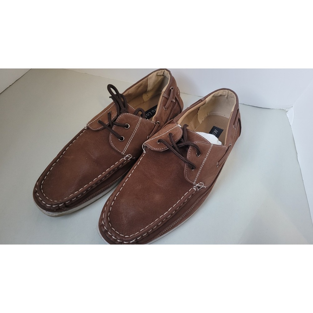 Miko Lotti Mens Classic Boat Deck Shoes Brown Lace Up HM2597‎ Size 11 Summer